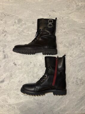 Zadig & Voltaire Archive “Joe” Black Leather Combat Boots